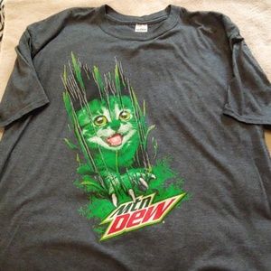 MT. Dew t-shirt.